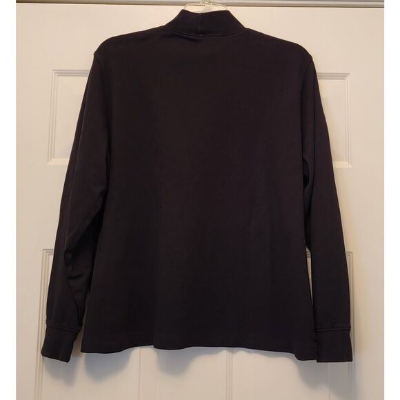 Lands' End Women Mock Neck Shirt Long Sleeve Top BLACK Size XL (18-20) - Picture 4 of 6
